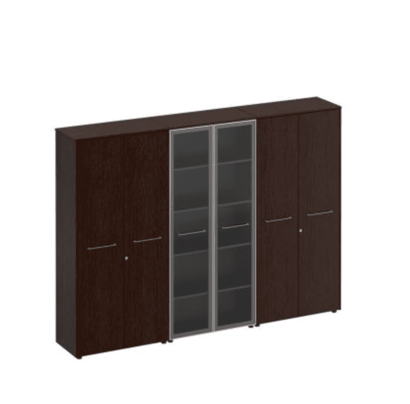 Шкаф комбинированный (закрытый+ стекло+одежда)