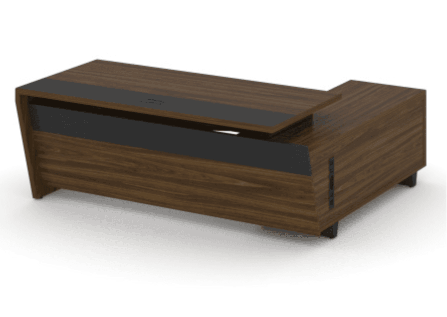 Стол руководителя с опорной тумбой, левый 200