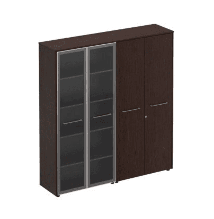 Шкаф комбинированный (стекло+одежда)