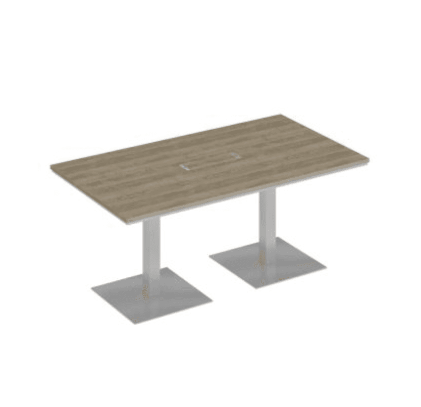 Стол для переговоров на квадратных опорах-колоннах 180