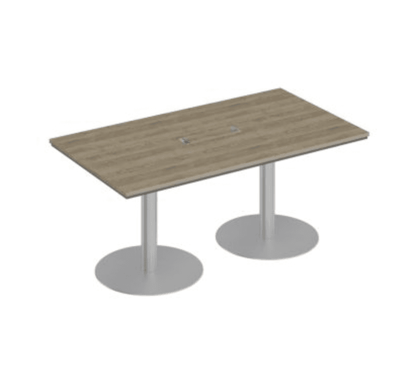 Стол для переговоров на круглых опорах-колоннах 180