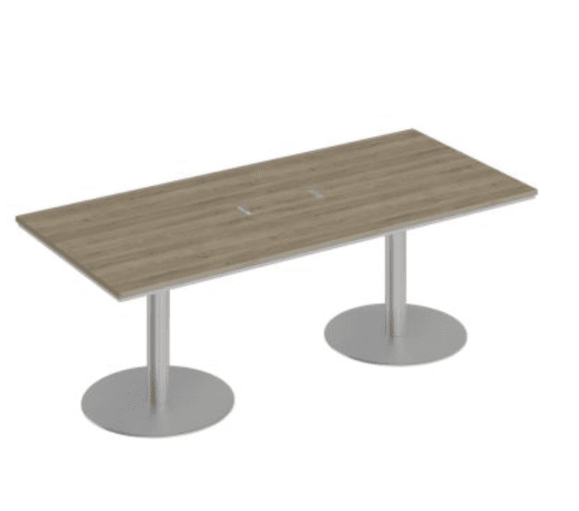 Стол для переговоров на круглых опорах-колоннах 220