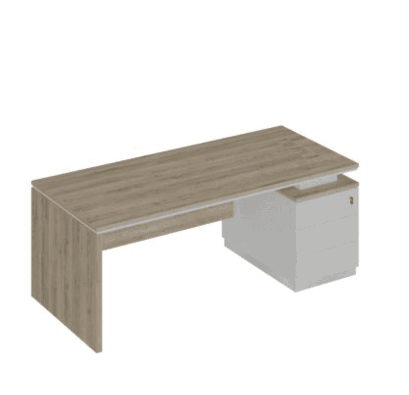 Стол руководителя (опора ДСП) на опорной тумбе 200