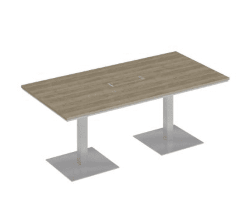 Стол для переговоров на квадратных опорах-колоннах 200