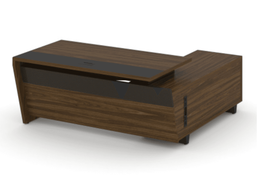 Стол руководителя с опорной тумбой, левый 180