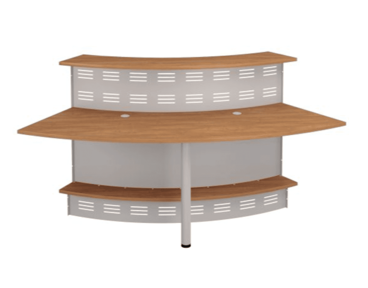 Модуль ресепшен 60 грд. изогнутый внутрь с экранами