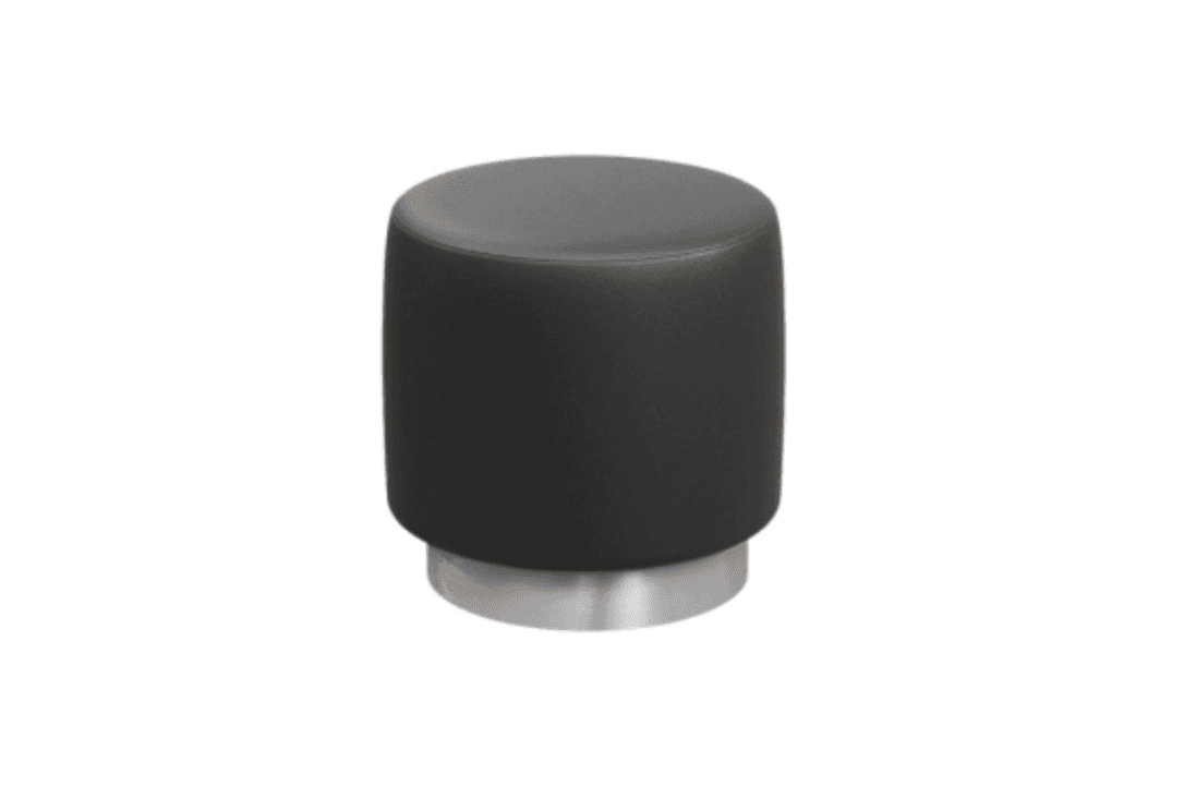 Пуфик круглый - опора серебро