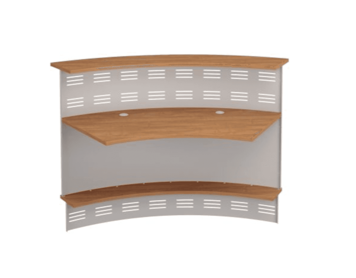 Модуль ресепшен 60 грд. изогнутый наружу с экранами