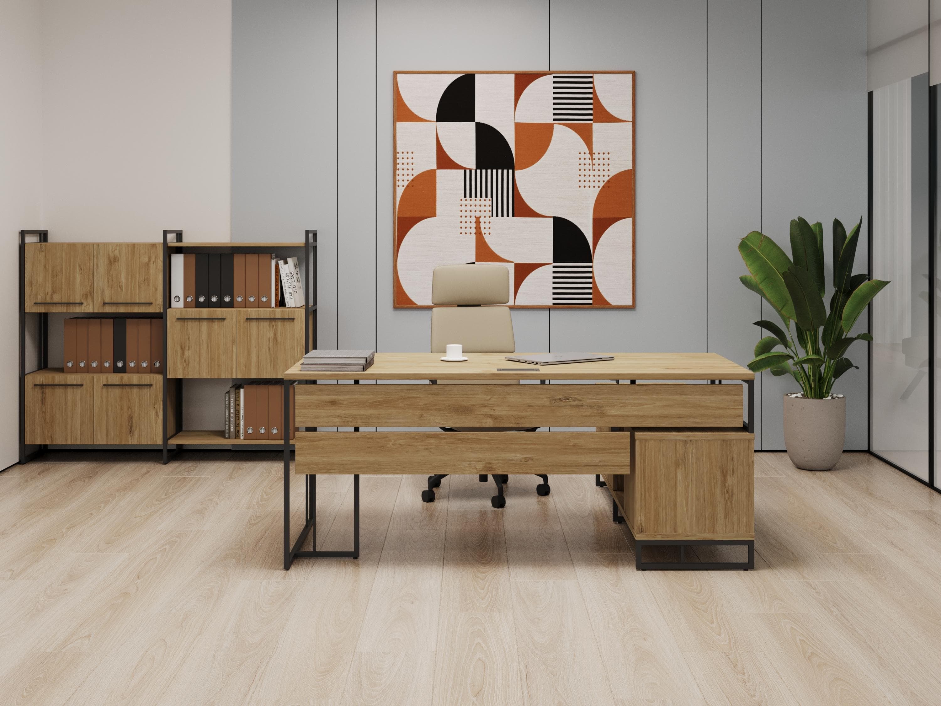 Кабинет Рифт тиквуд светлый