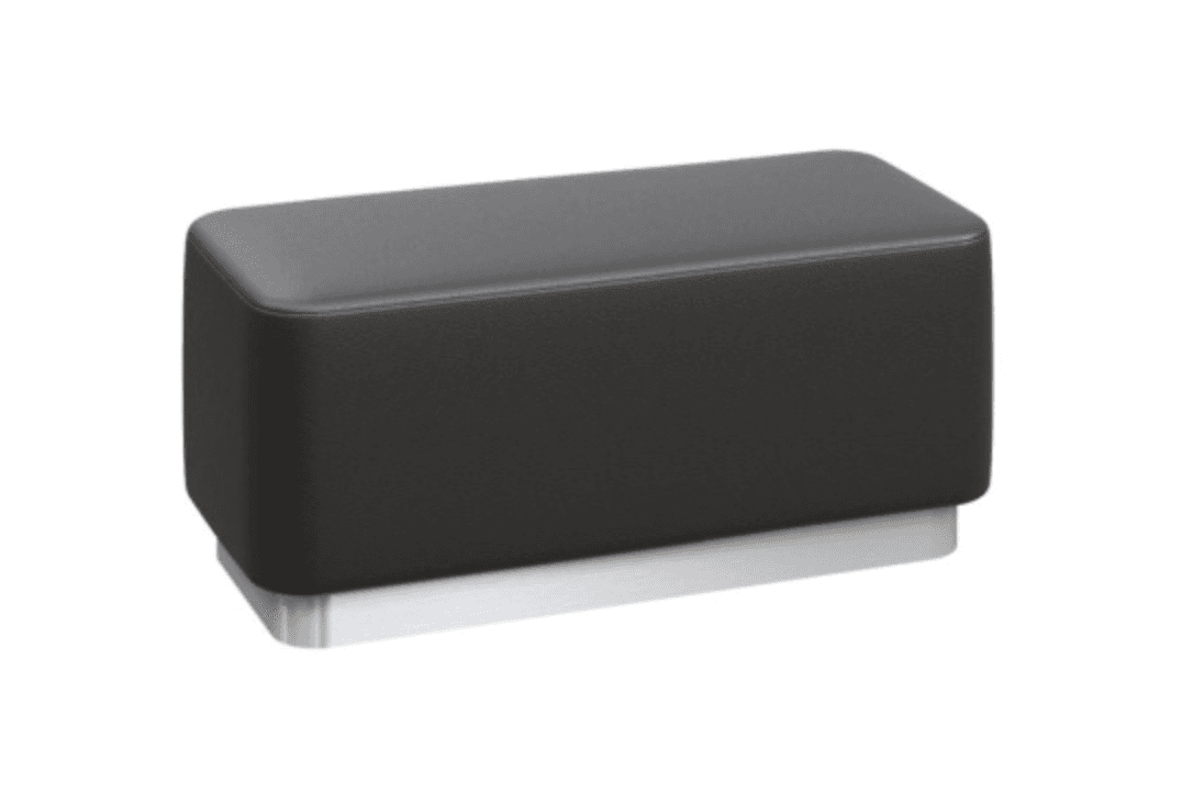 Пуфик прямоугольный - опора серебро