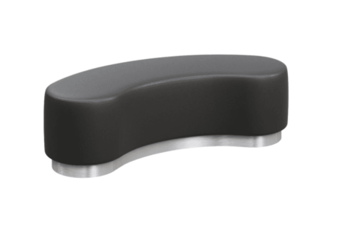 Пуфик изогнутый - опора серебро