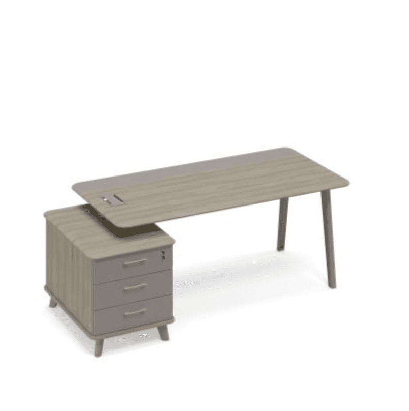 Стол комбинированный на опорной тумбе малой левый