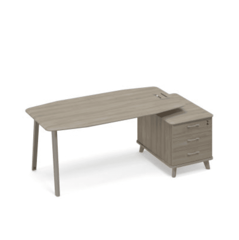 Стол руководителя на опорной тумбе малой (тип 2)