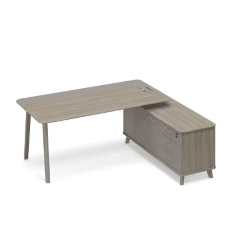 Стол комбинированный на опорной тумбе правый