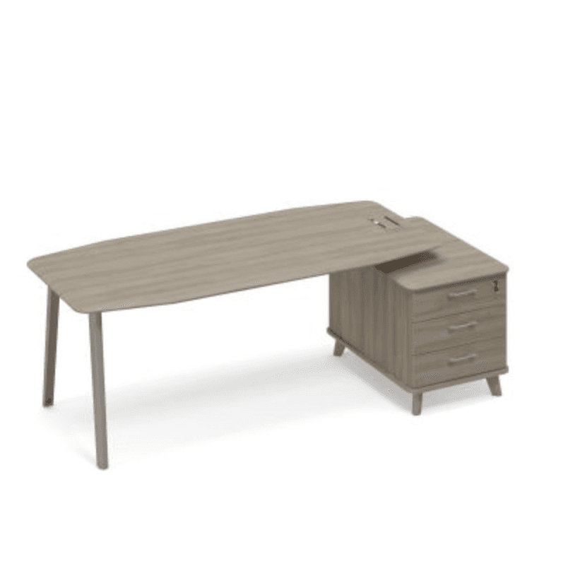 Стол руководителя на опорной тумбе малой (тип 2)