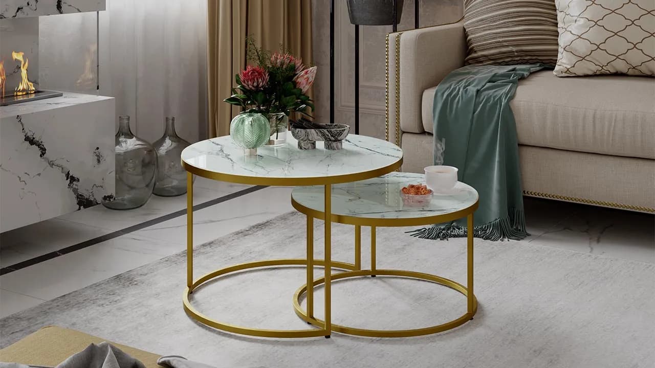 Журнальные столы: мрамор