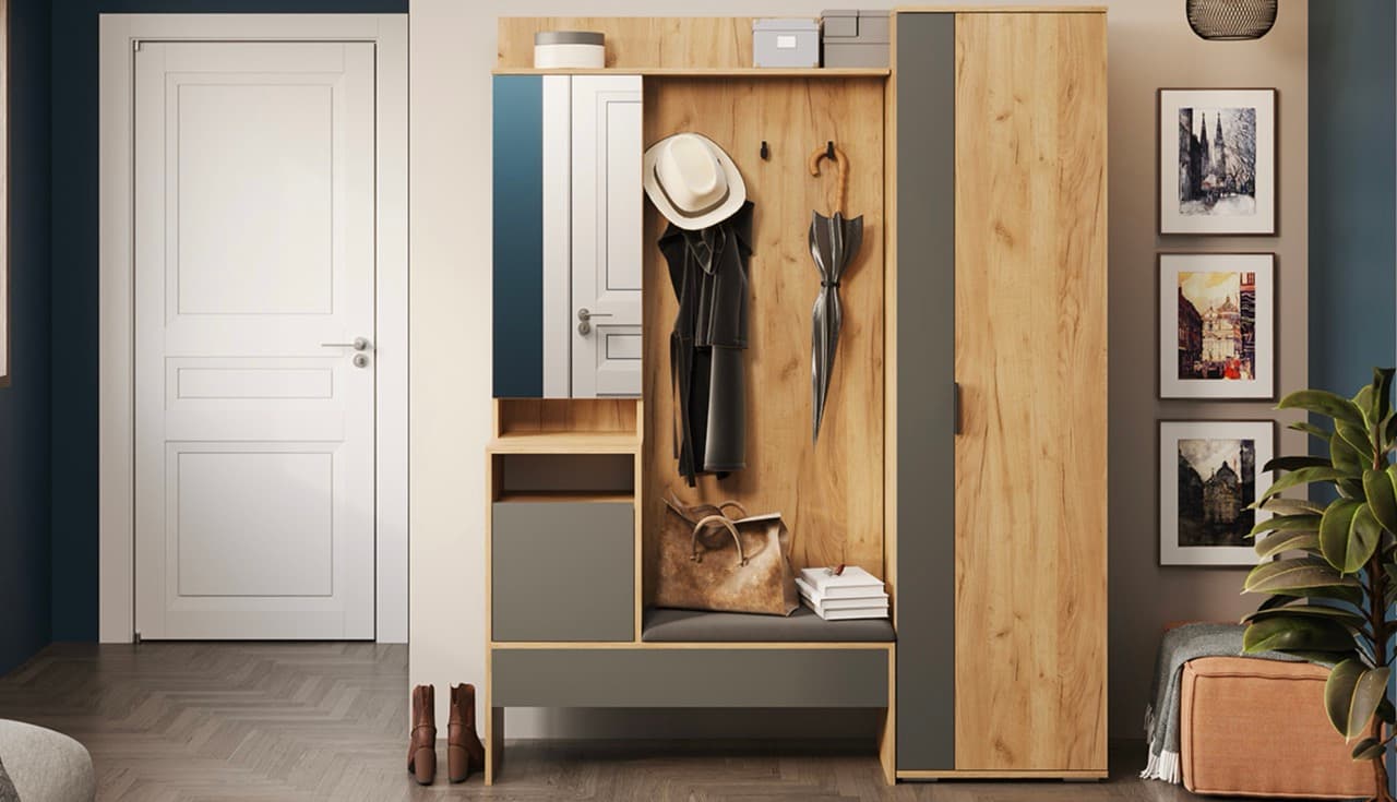 Прихожая Эвита дуб крафт золотой