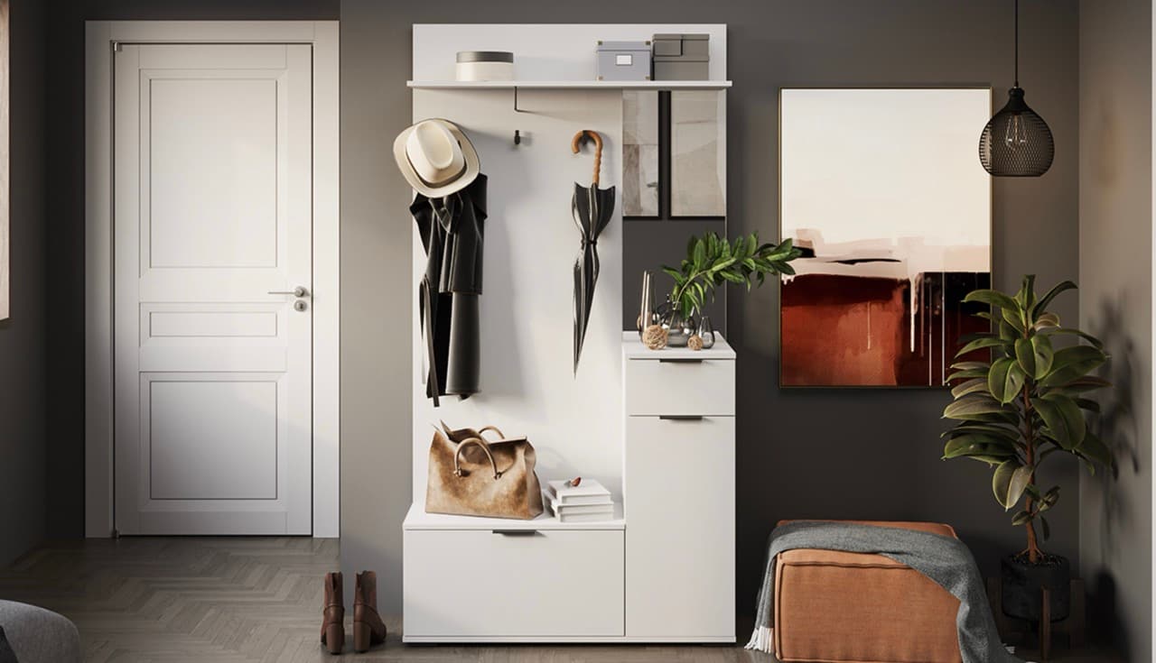 Прихожая Эвита белый ясень