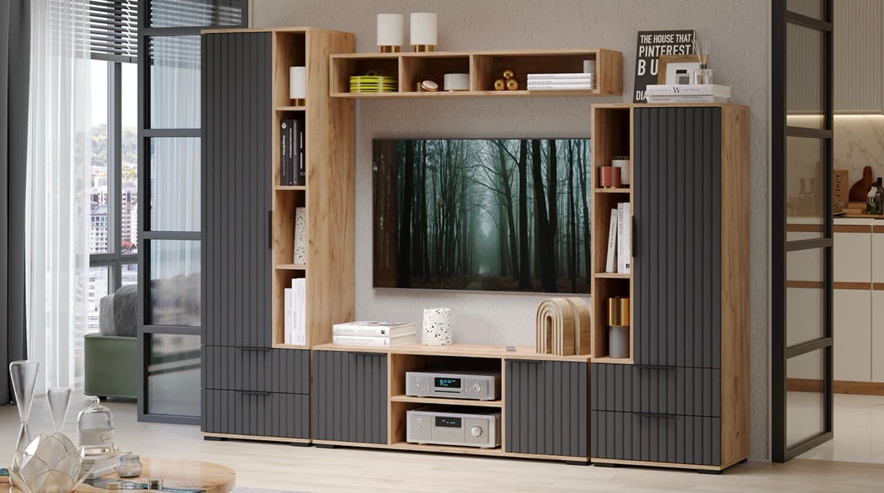 Гостиная Хилтон графит матовый