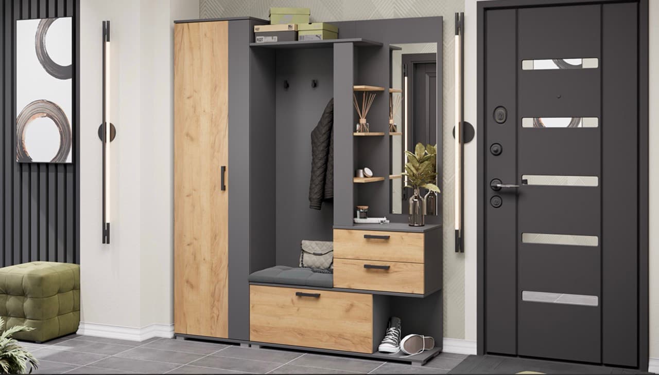 Прихожая Эрика II дуб карфт золотой