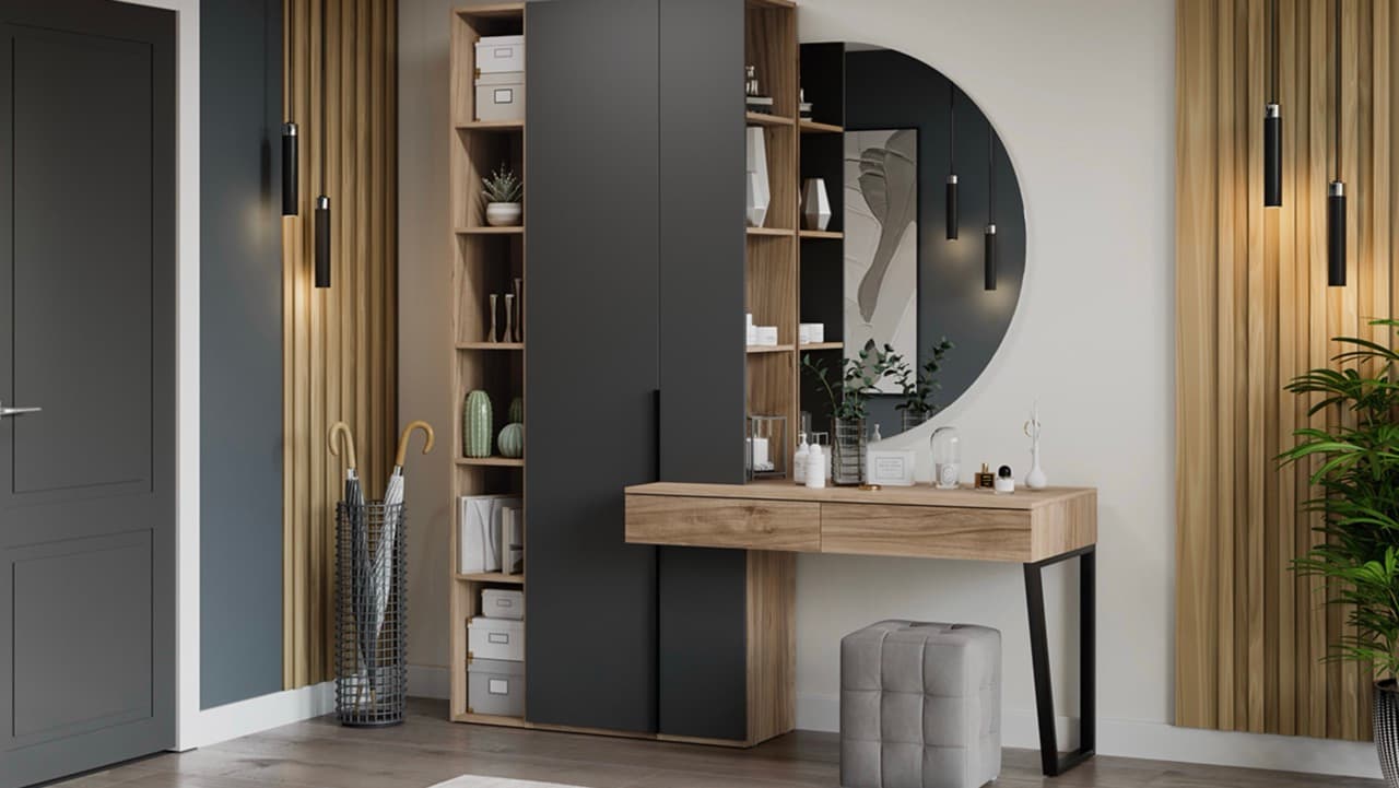 Прихожая Порто графит софт