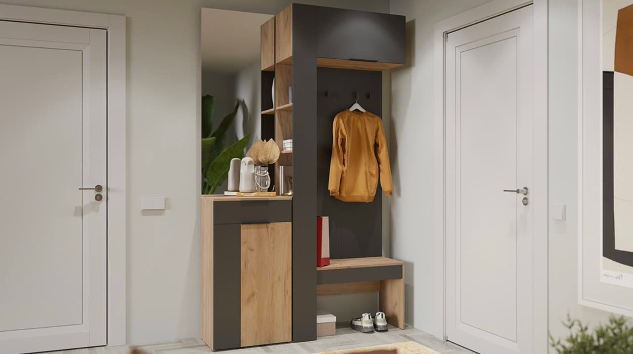 Прихожая Асти дуб крафт золотой