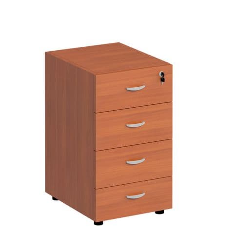 Тумба приставная 4-х ящичная без крышки с замком