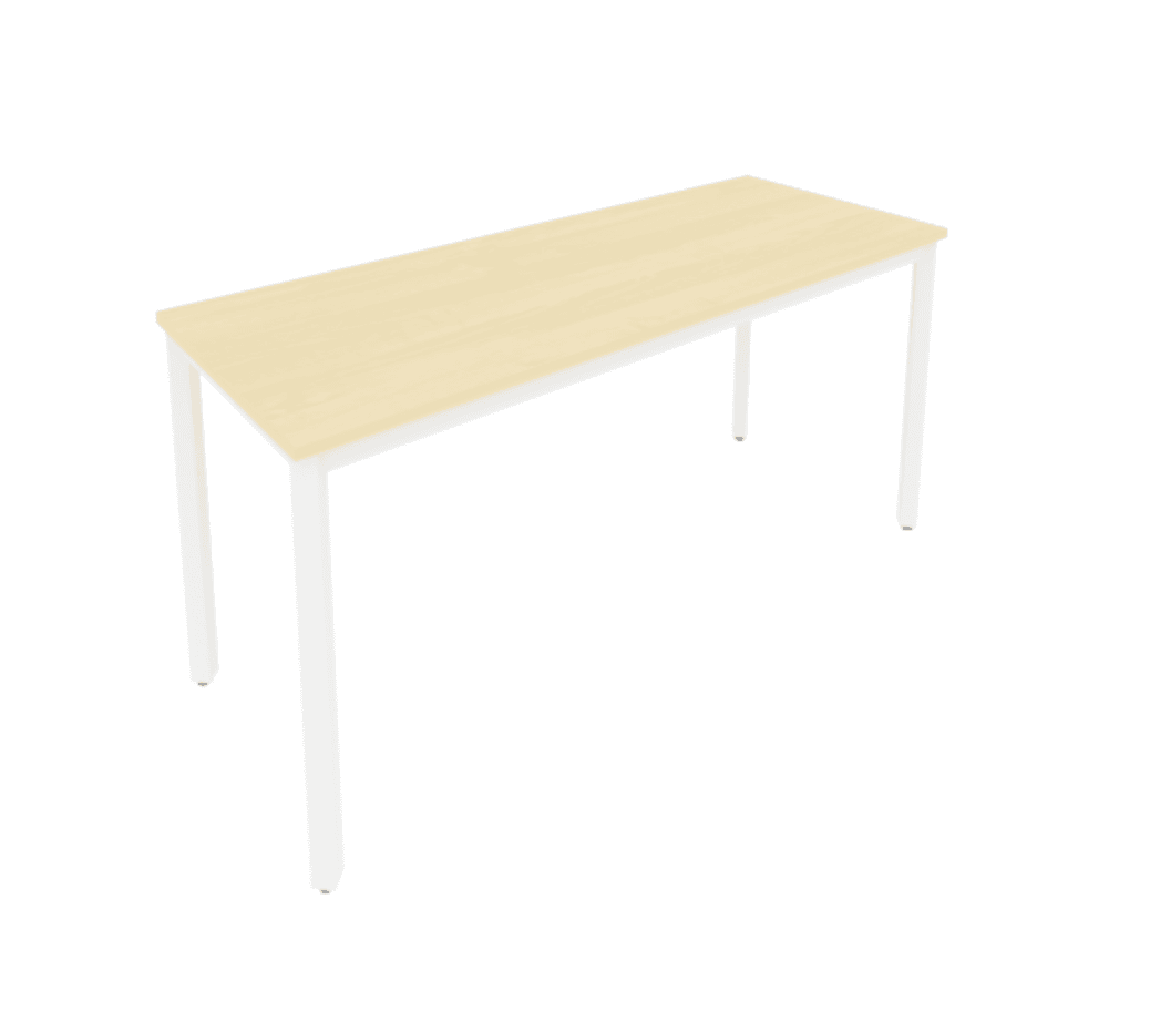 Стол письменный на металлокаркасе - белый 1580