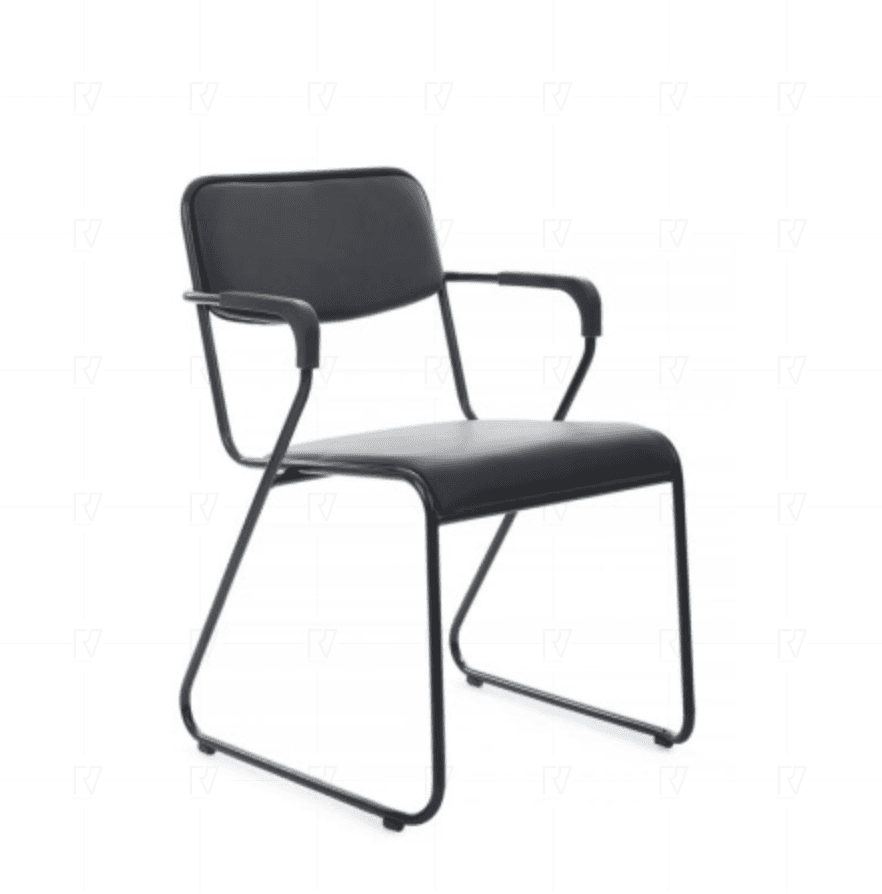 Стул Никс Плюс R Chair (экокожа) - металл черный