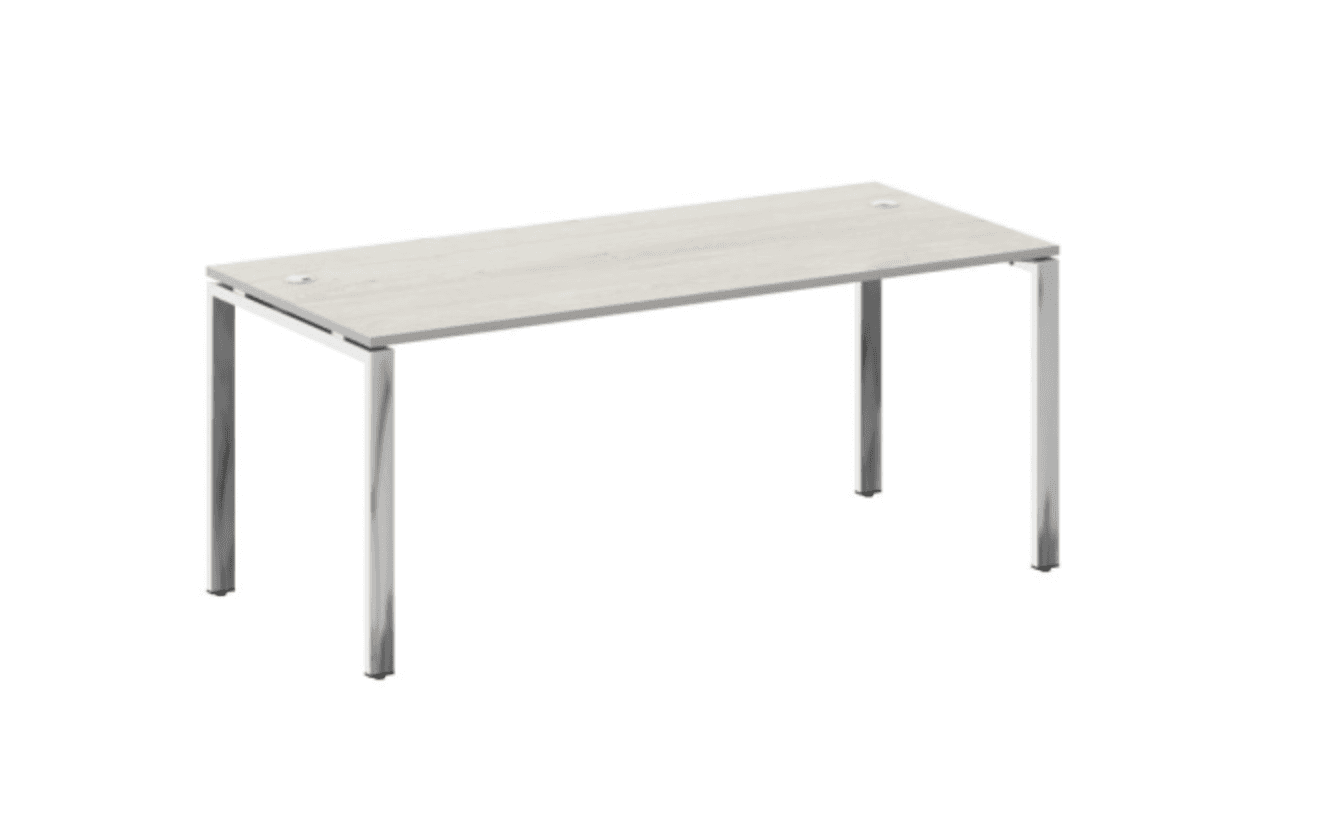 Стол рабочий руководителя на П-обр. м/к нерж.сталь