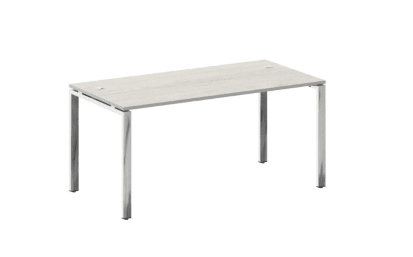 Стол рабочий руководителя на П-обр. м/к нерж.сталь