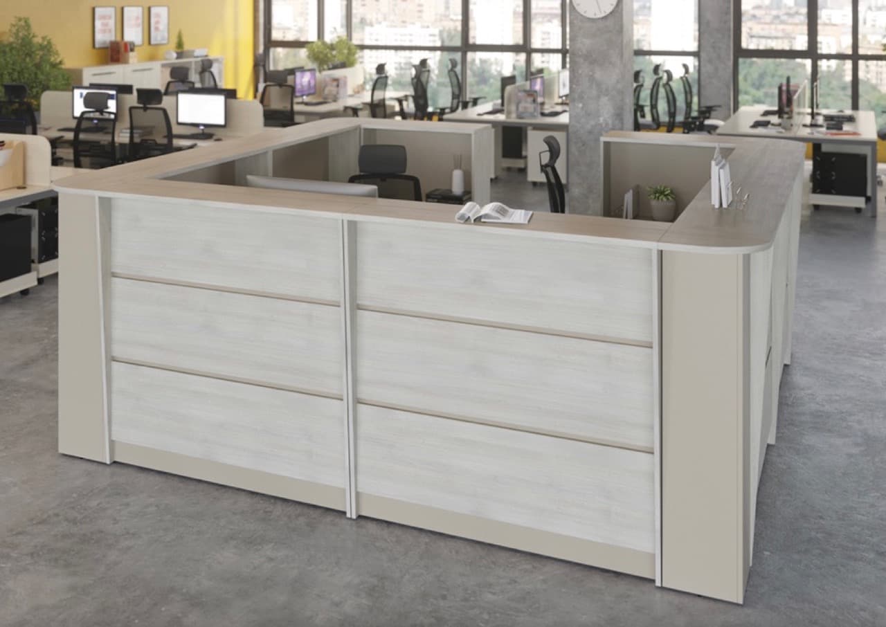 Стойка ресепшн Нью Лайн дуб светлый