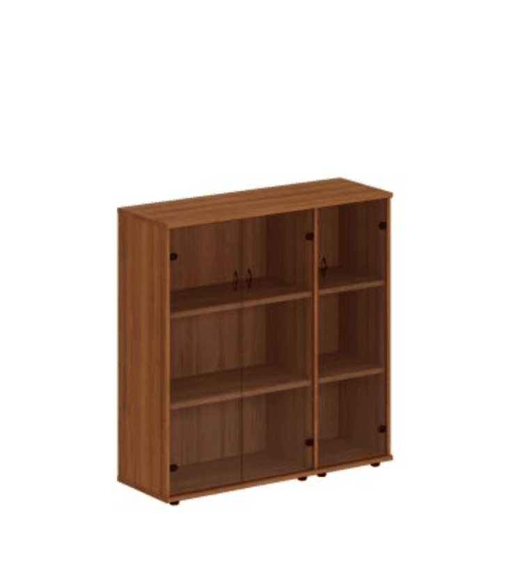 Шкаф комбинированный средний (стекло + стекло узкий)