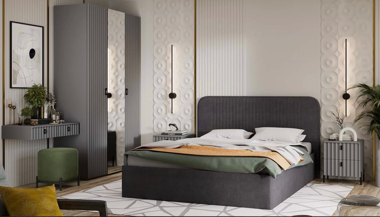 Спальня Тиффани графит матовый