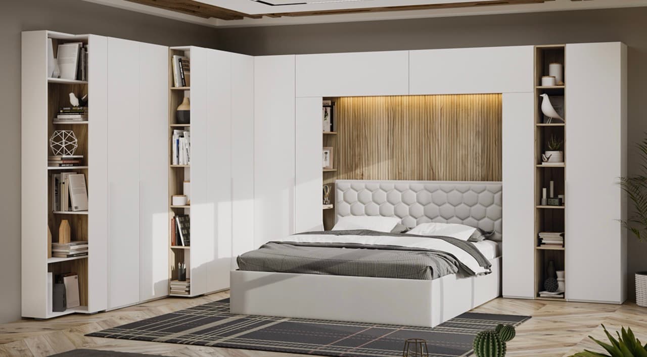 Спальня Порто белый жемчуг