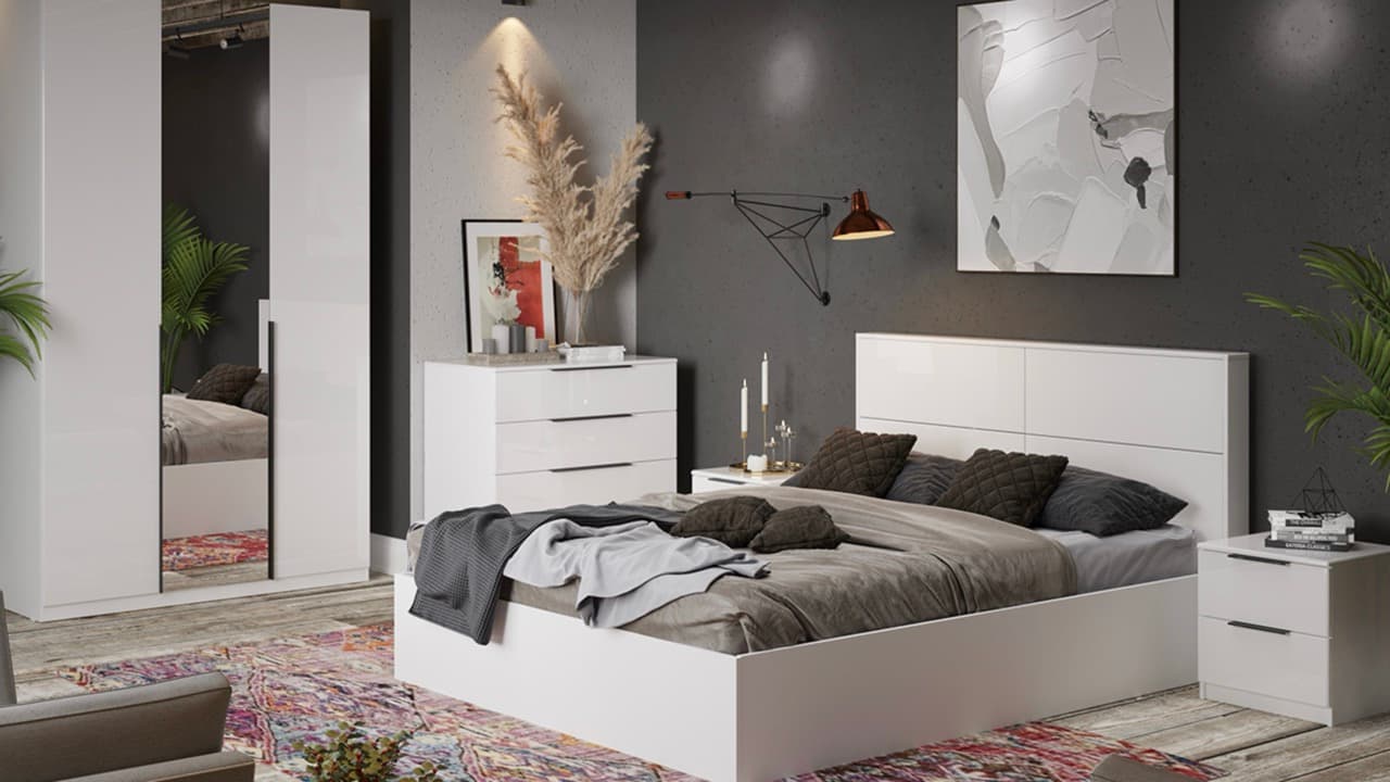 Спальня Тесса белый жемчуг