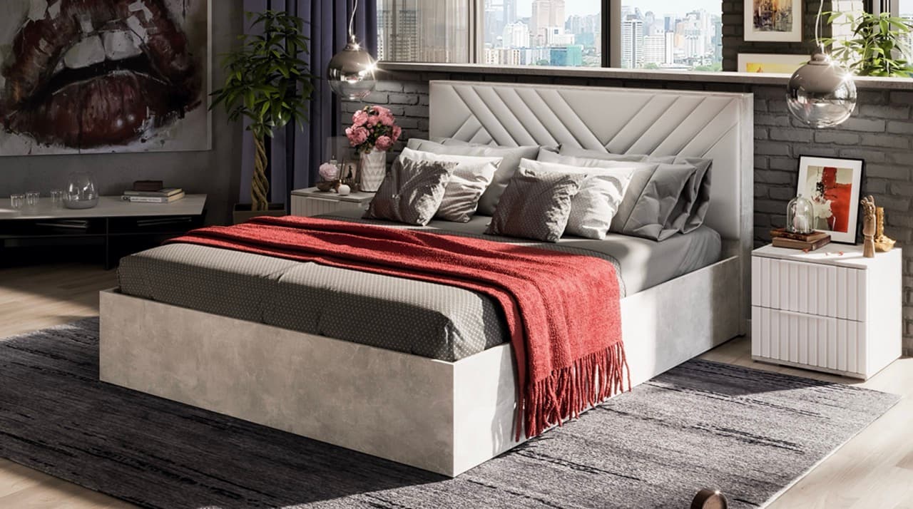 Спальня Хилтон белый матовый