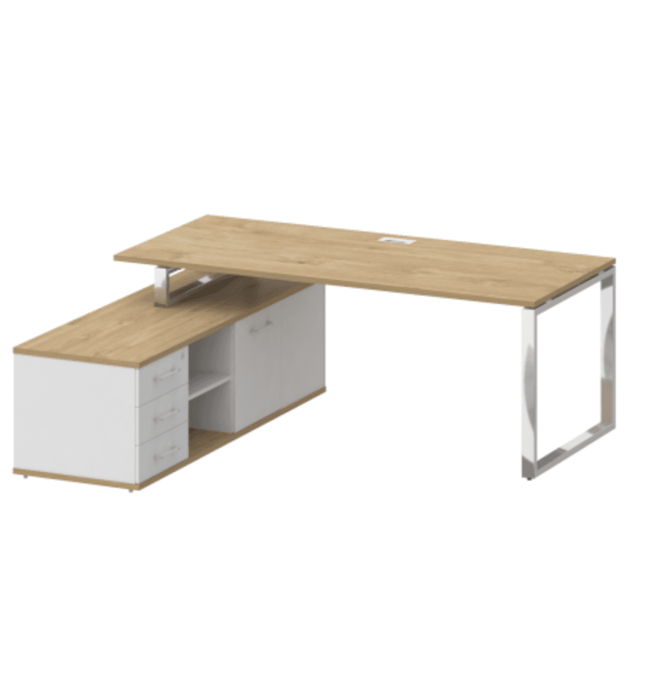 Стол руководителя с опорной греденцией , левый 200