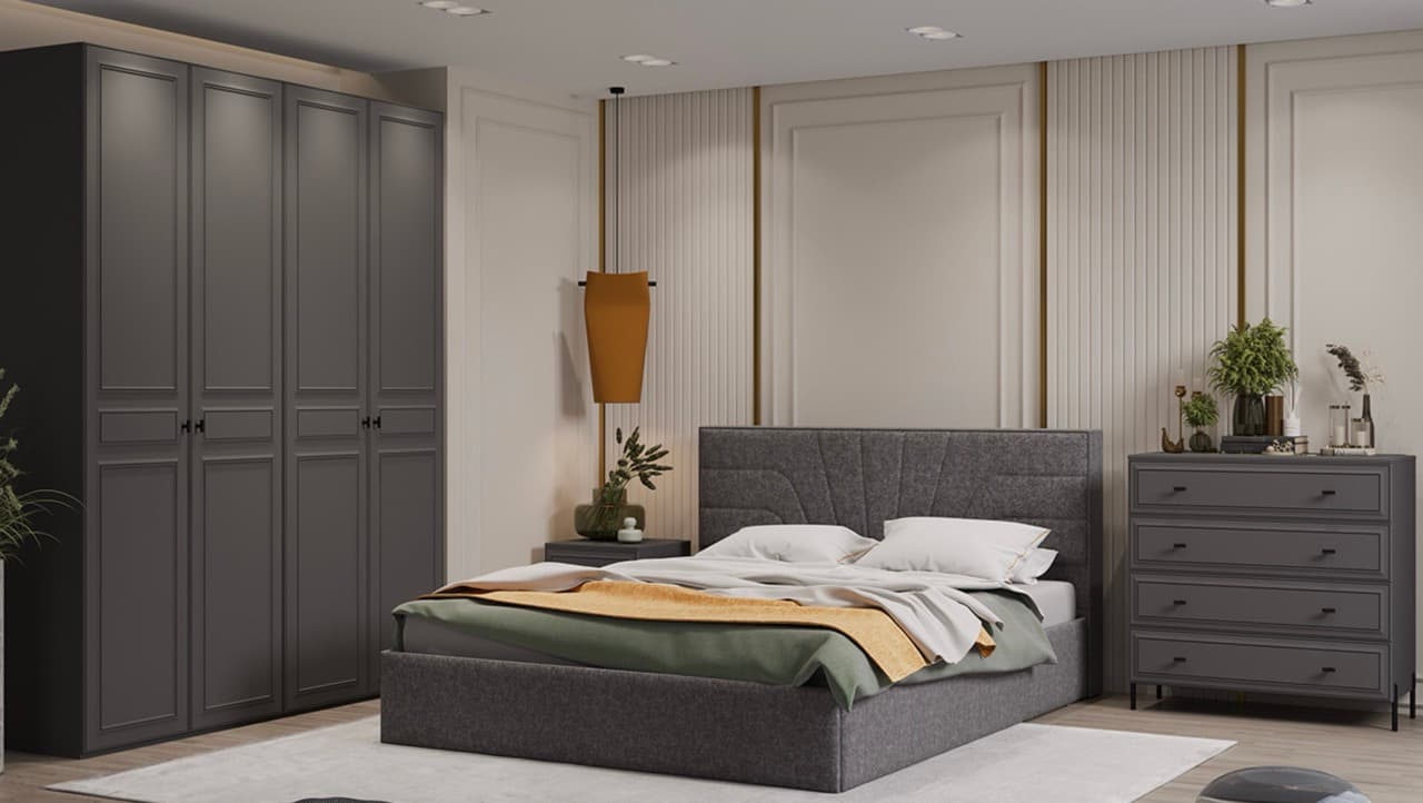 Спальня Пандора графит матовый