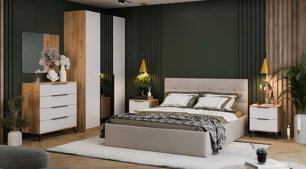 Спальня Джоли белый матовый