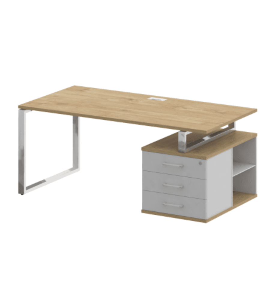 Стол руководителя с опорной тумбой , правый 180