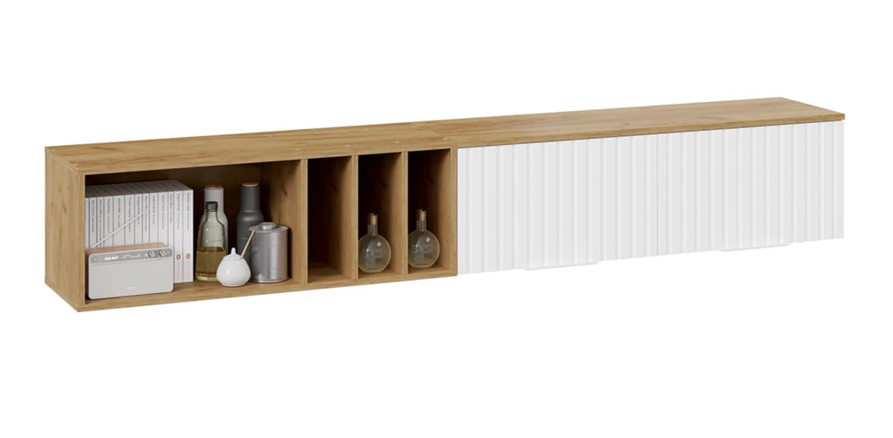 Шкаф настенный с полкой длинный