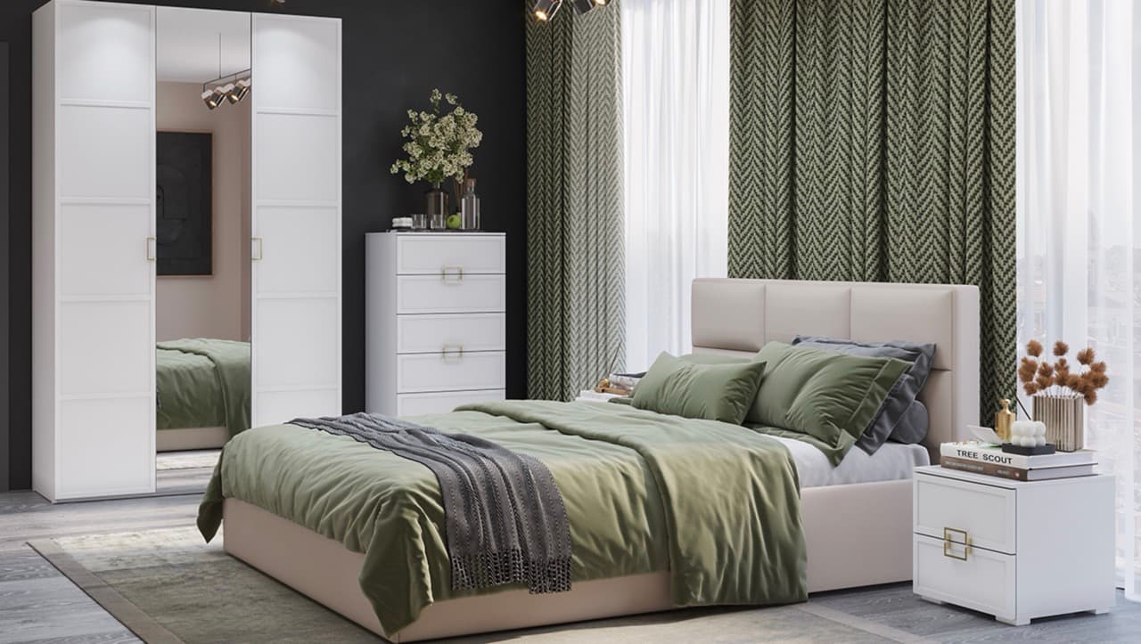 Спальня Стелла белый жемчуг