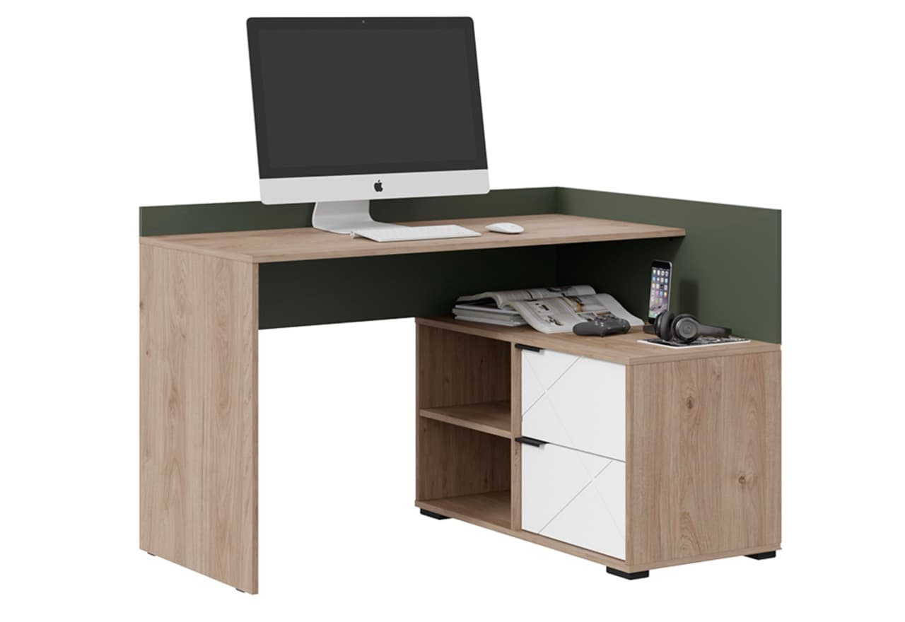 Стол письменный угловой с тумбой