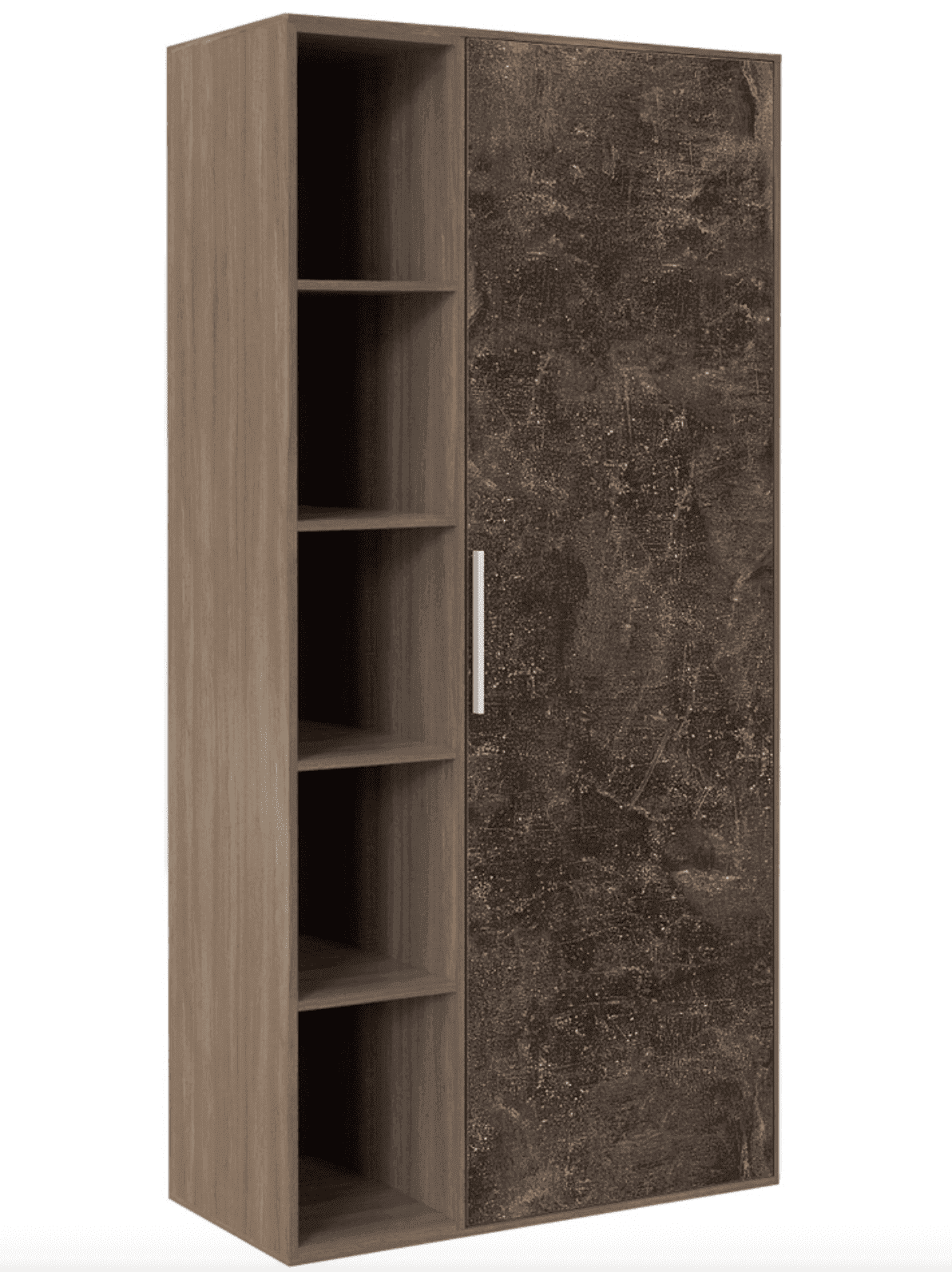 Шкаф комбинированный (стеллаж+гардероб - вешало выдвижное)