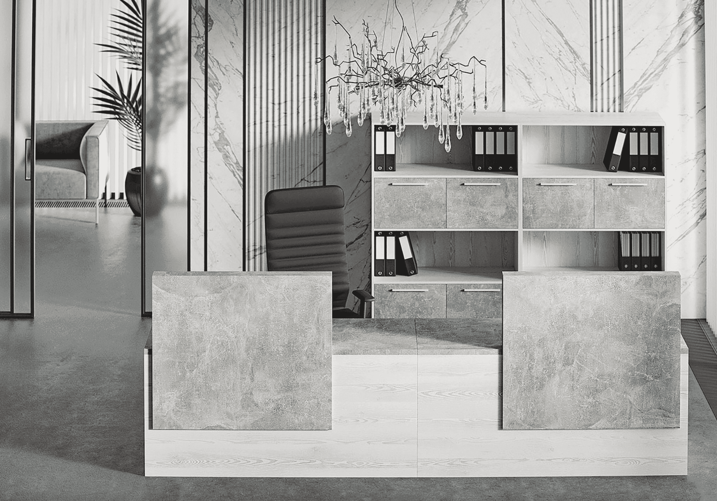 Стойка ресепшн Бетон светлый