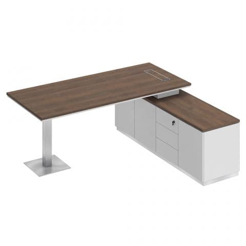 Стол на опорной тумбе для руководителя 200