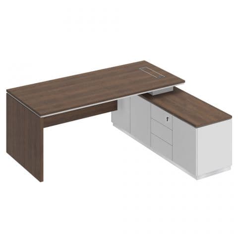 Стол руководителя (опора ДСП) на опорной тумбе