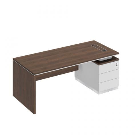 Стол руководителя (опора ДСП) на опорной тумбе 200