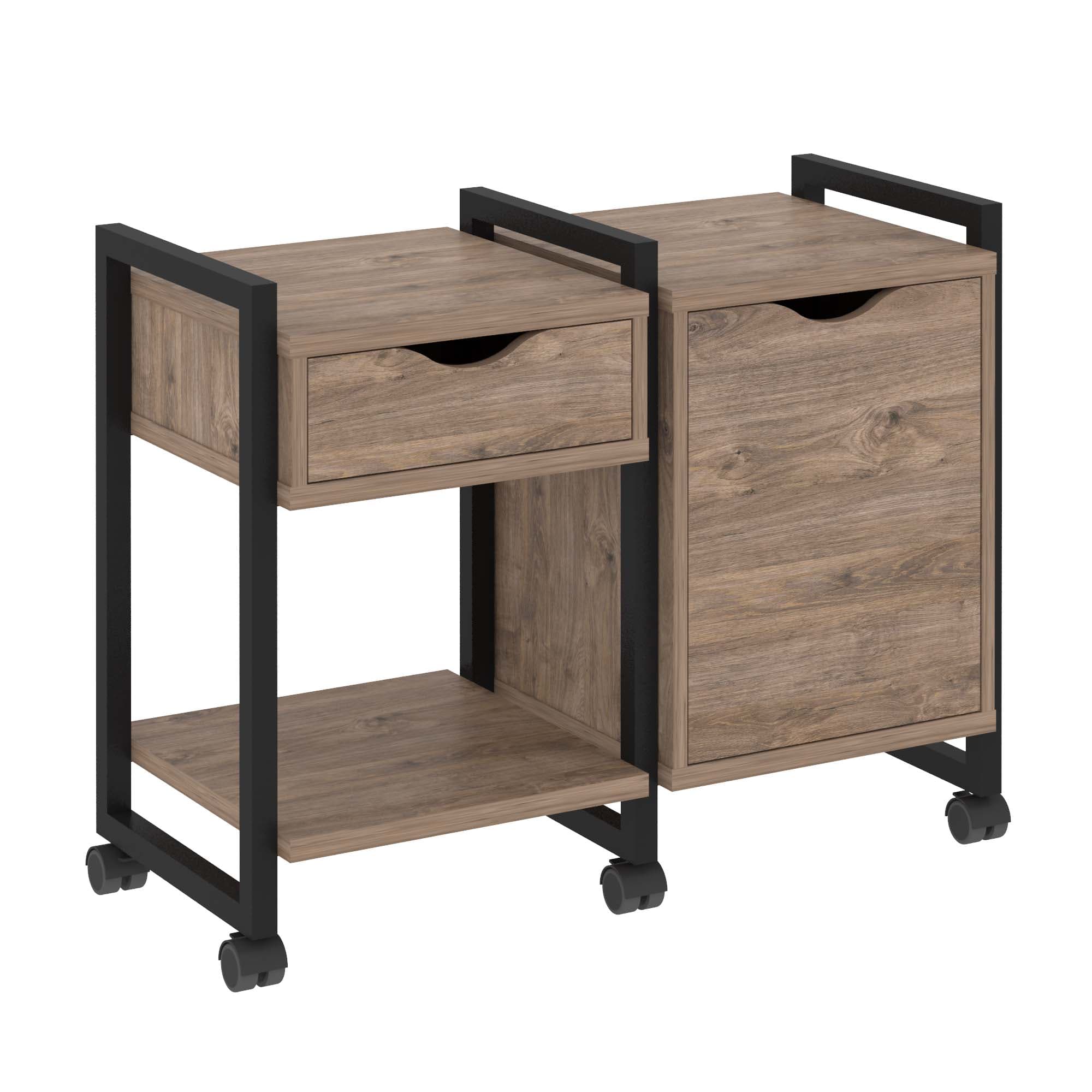 Тумба на колесных опорах наборная. Вариант №3